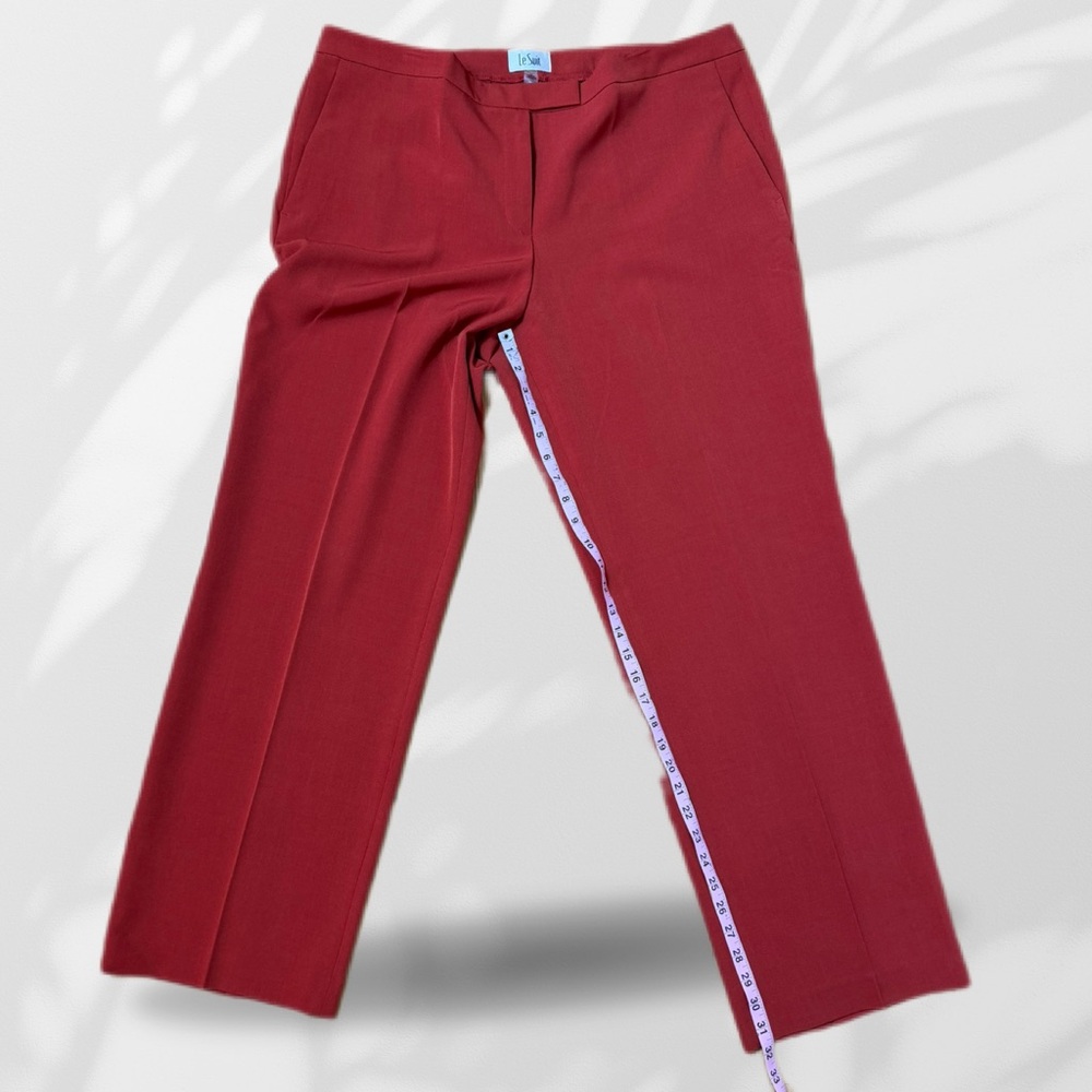 NWOT Le Suit Classic Burnt Orange Pantsuit - Picture 6 of 8